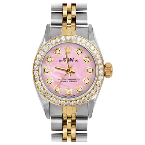 rolex ladies watch with pink face|Rolex oyster perpetual pink face.